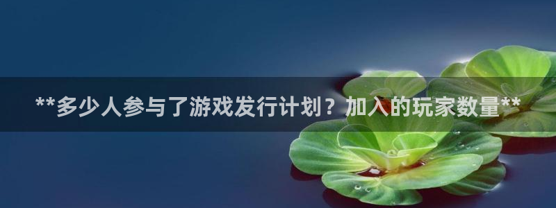 顺德蓝狮电商：**多少人参与了游戏发行计划？加入的玩家数量**